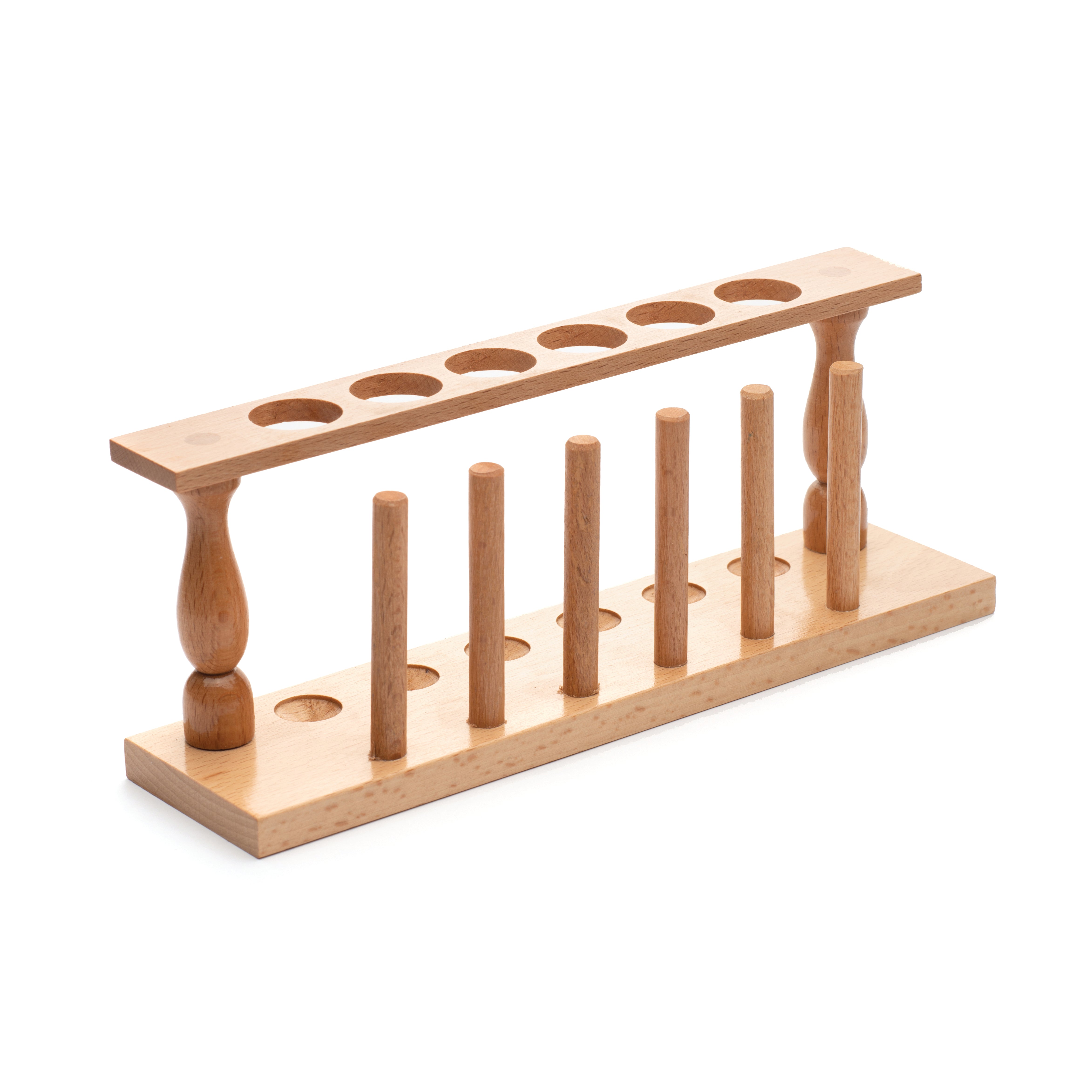United Scientific® Wooden Test Tube Rack, 6-Tube