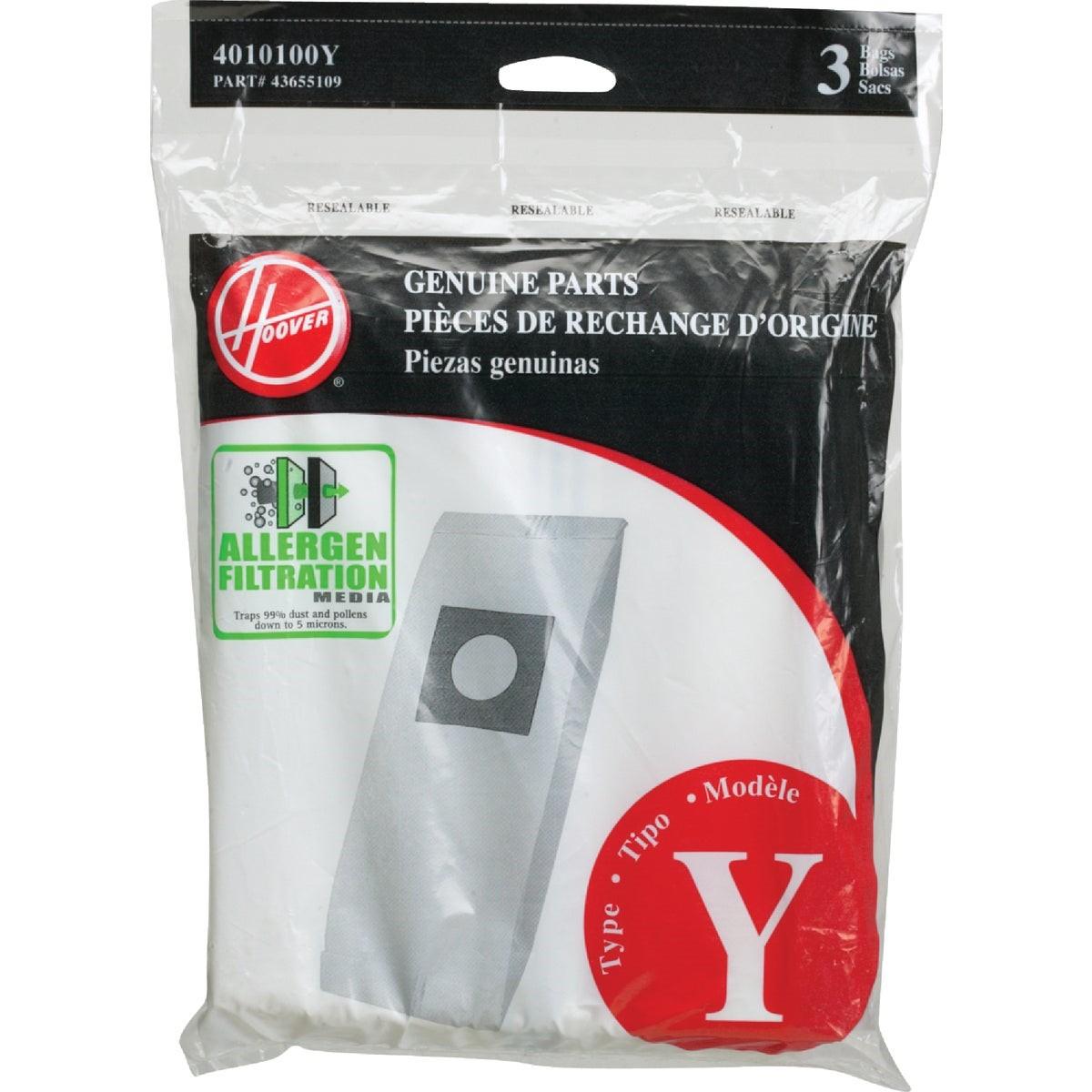 4010100Y Hoover Type Y Allergen Filtration Vacuum Bag (3-Pack)