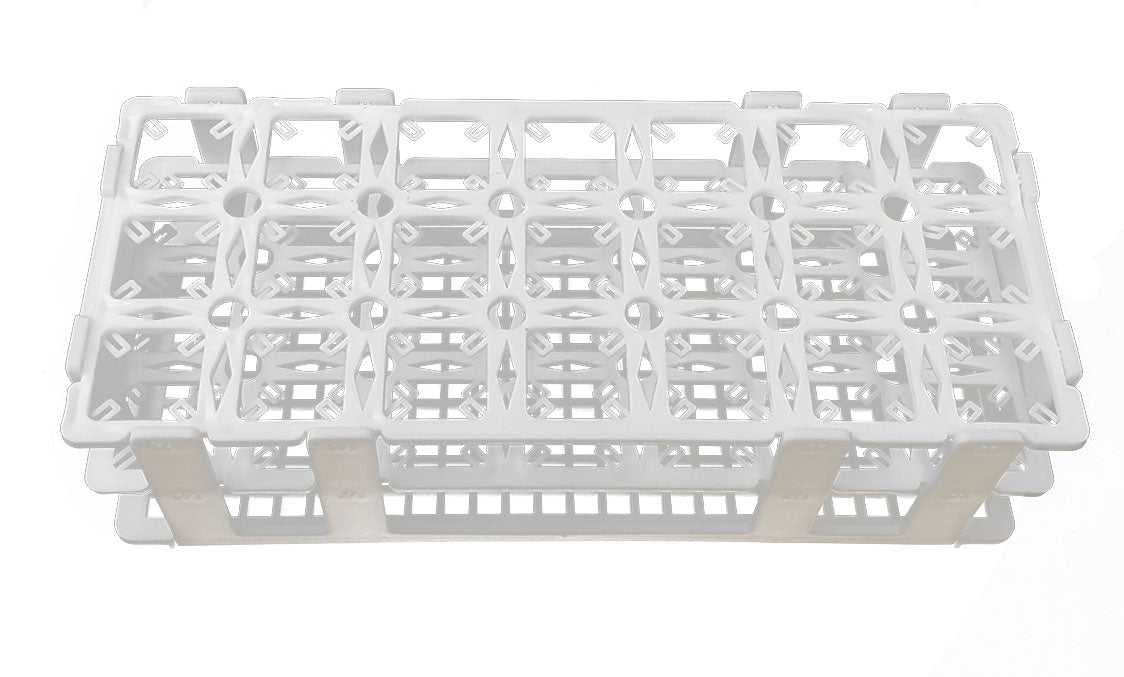 Test Tube Rack 20mm tubes 21 places White PP
