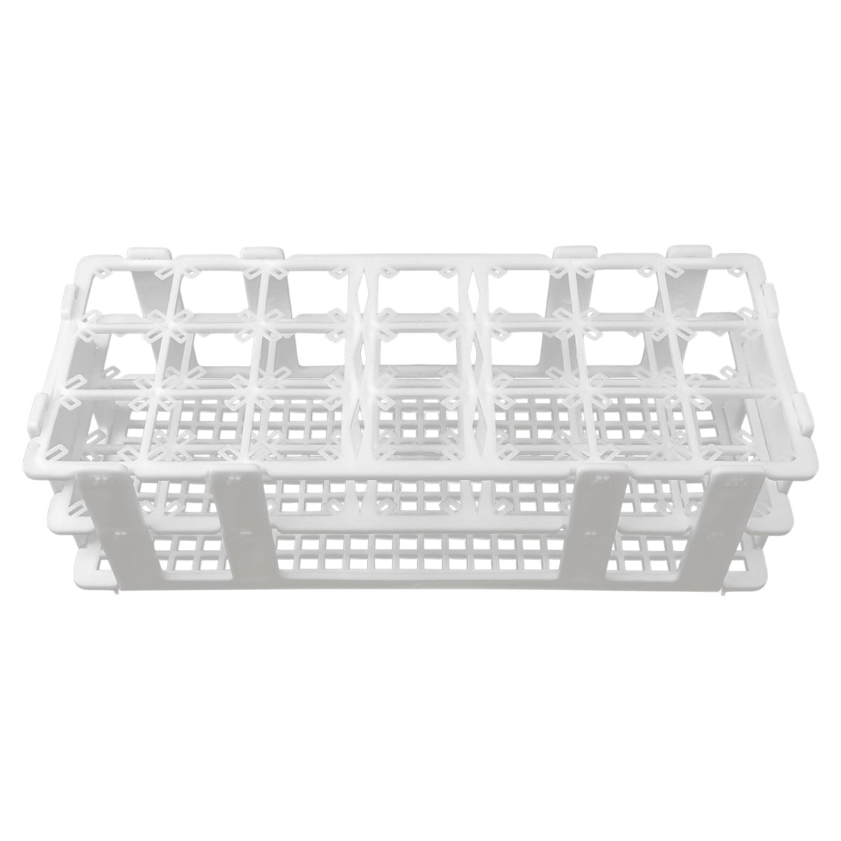 Test Tube Rack, 21-Hole Rack for Up to 25mm Tubes, Pack of 10