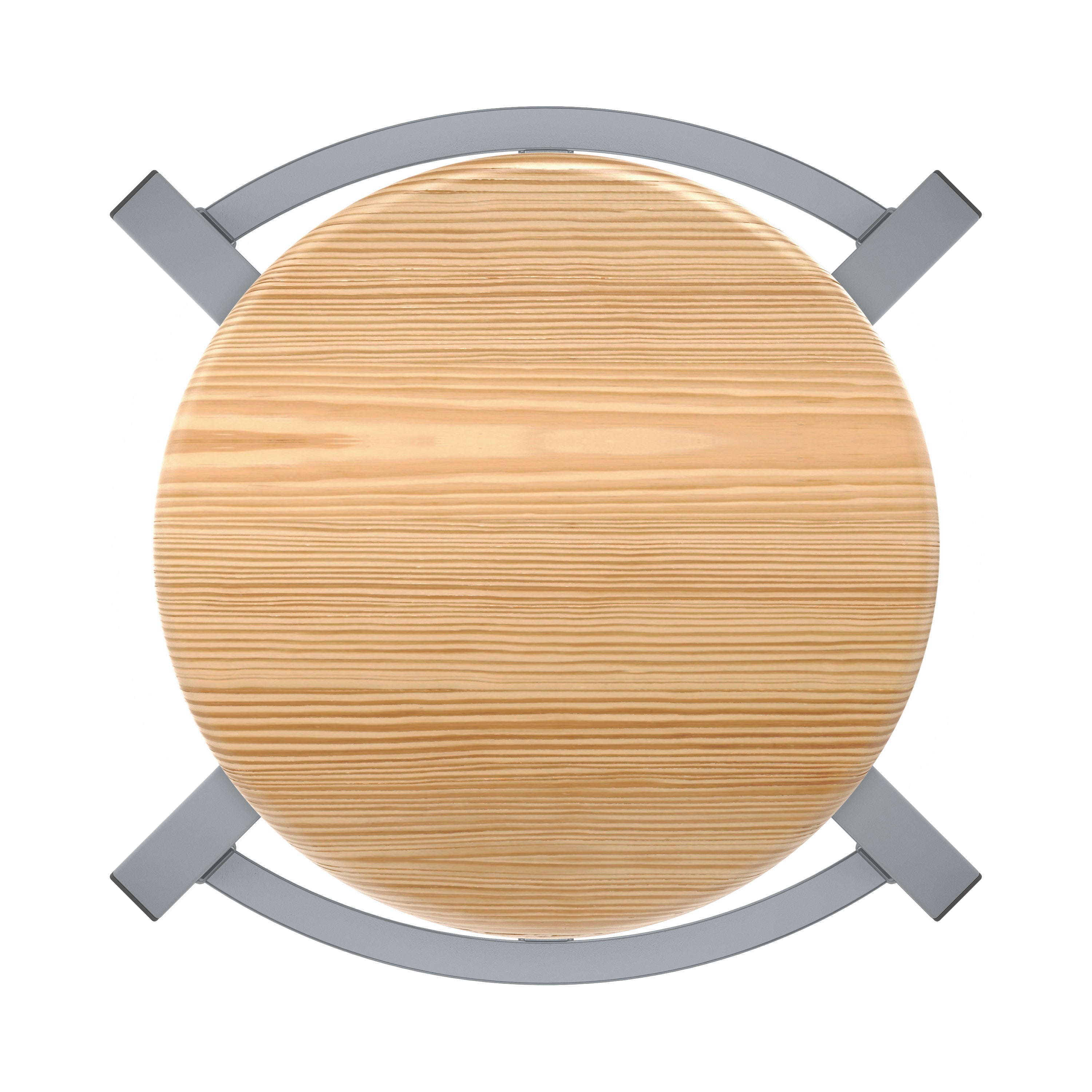 NPS® 30" Titan Stool, Butcherblock Seat, Surface Color: Maple, Frame Color: Grey
