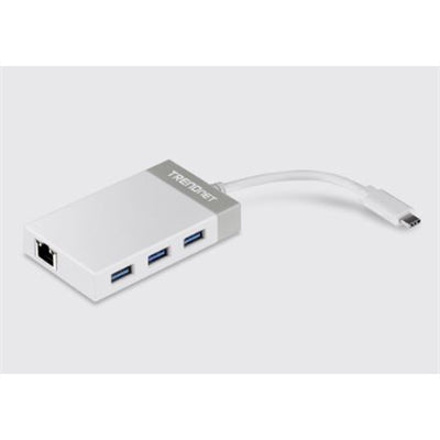 TRENDnet TUC-ETGH3 USB-C to Gigabit Ethernet Adapter + USB Hub