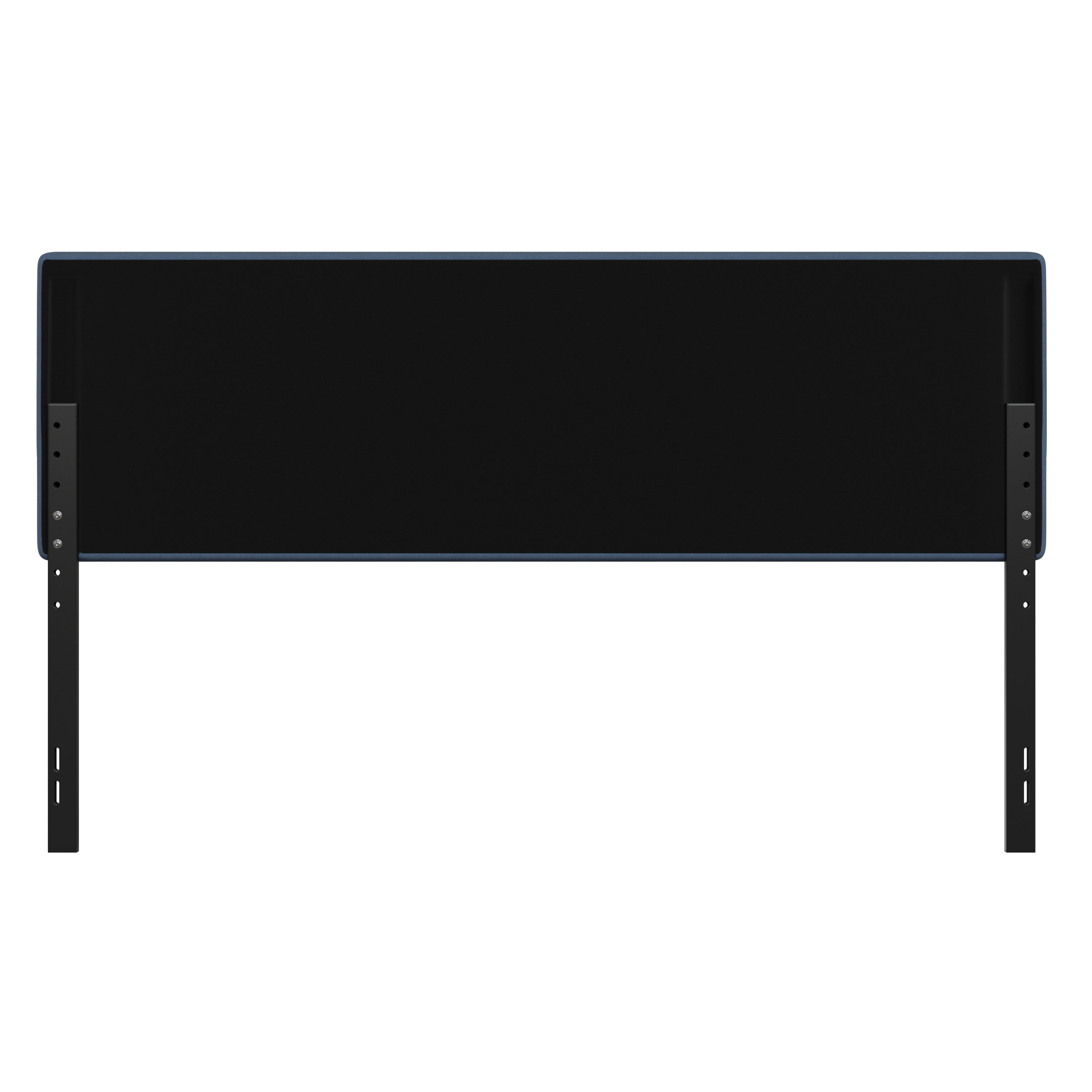 Paxton King Channel Stitched Fabric Upholstered Headboard, Adjustable Height from 44.5" to 57.25" - Blue