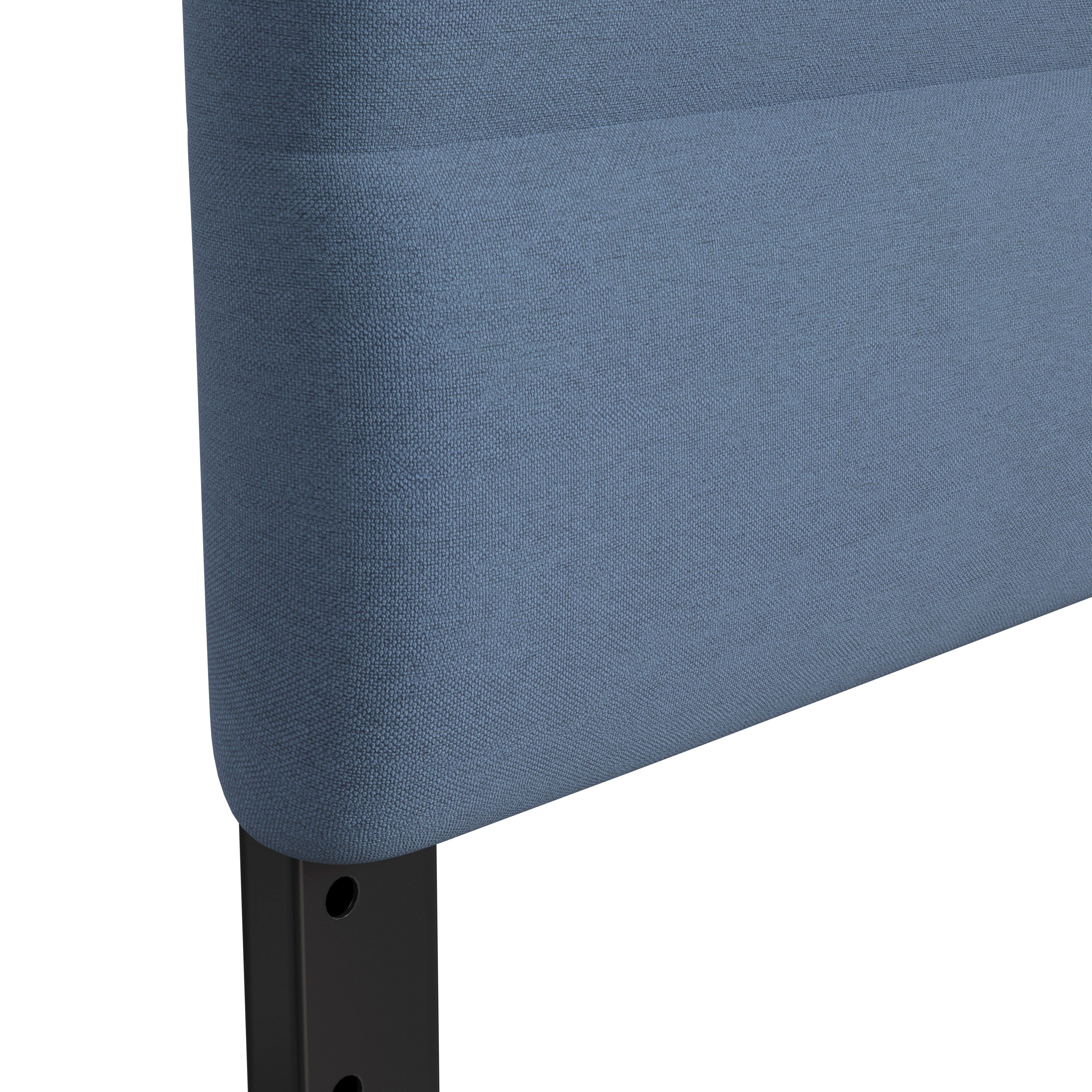 Paxton King Channel Stitched Fabric Upholstered Headboard, Adjustable Height from 44.5" to 57.25" - Blue