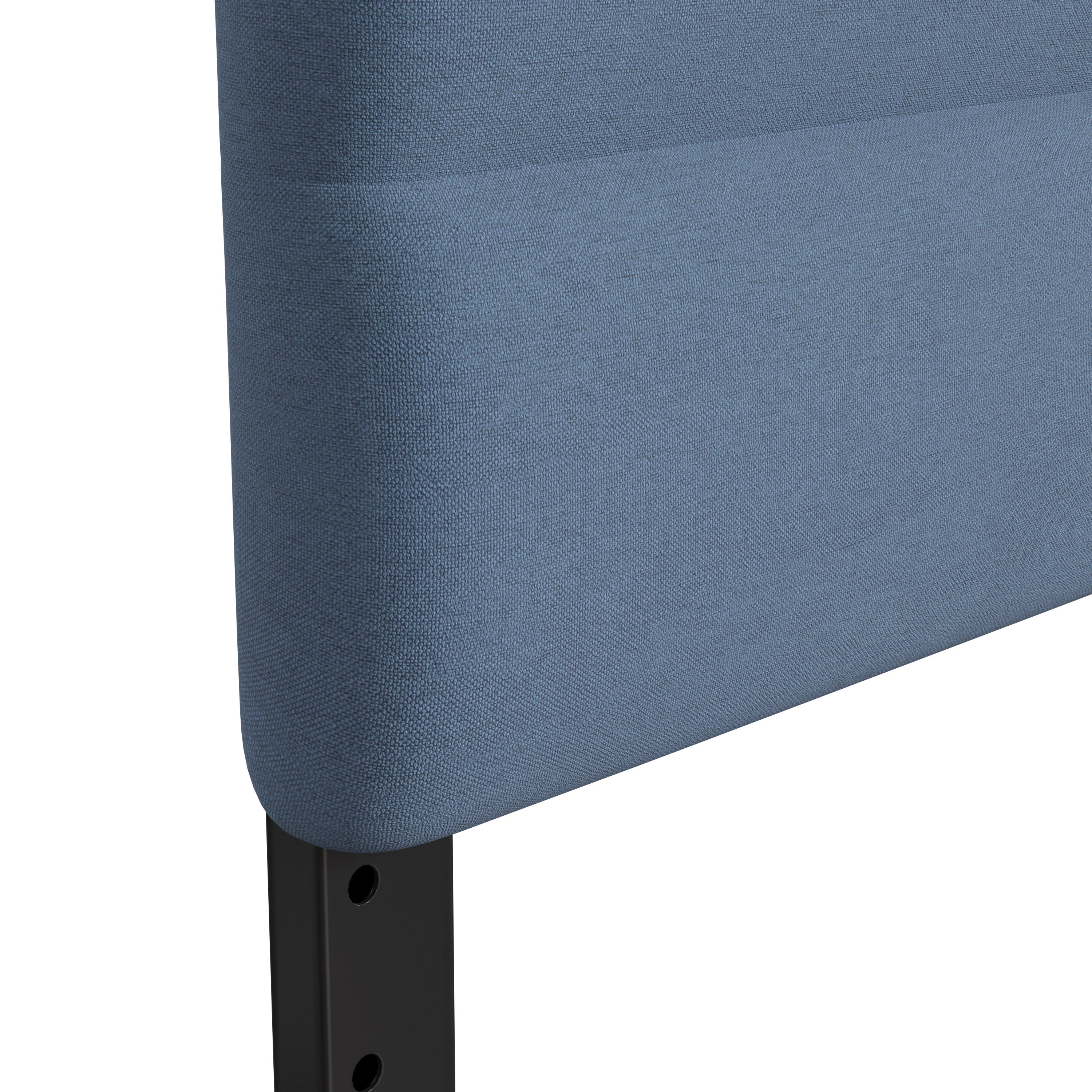 Paxton Queen Channel Stitched Fabric Upholstered Headboard, Adjustable Height from 44.5" to 57.25" - Blue
