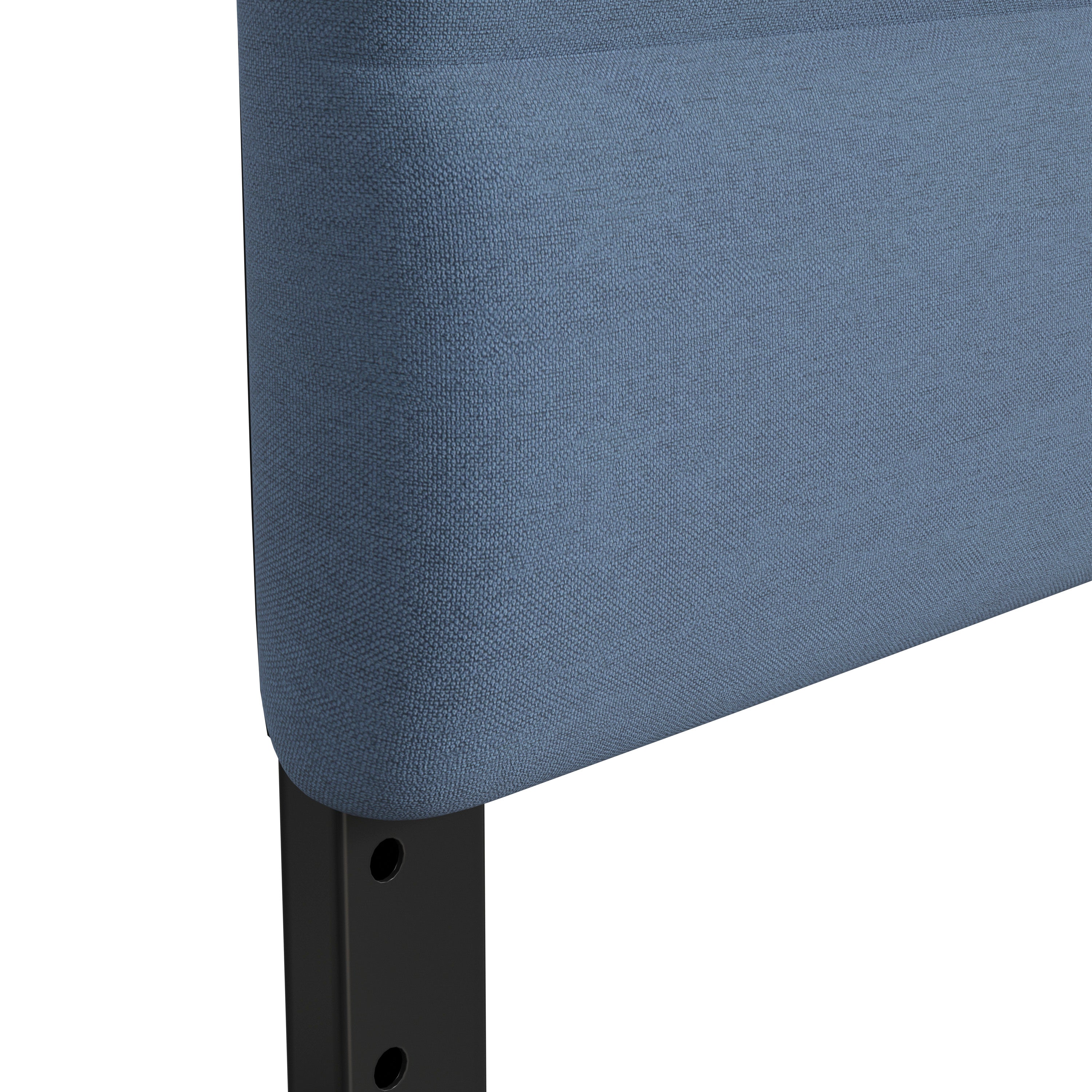 Paxton Twin Channel Stitched Fabric Upholstered Headboard, Adjustable Height from 44.5" to 57.25" - Blue