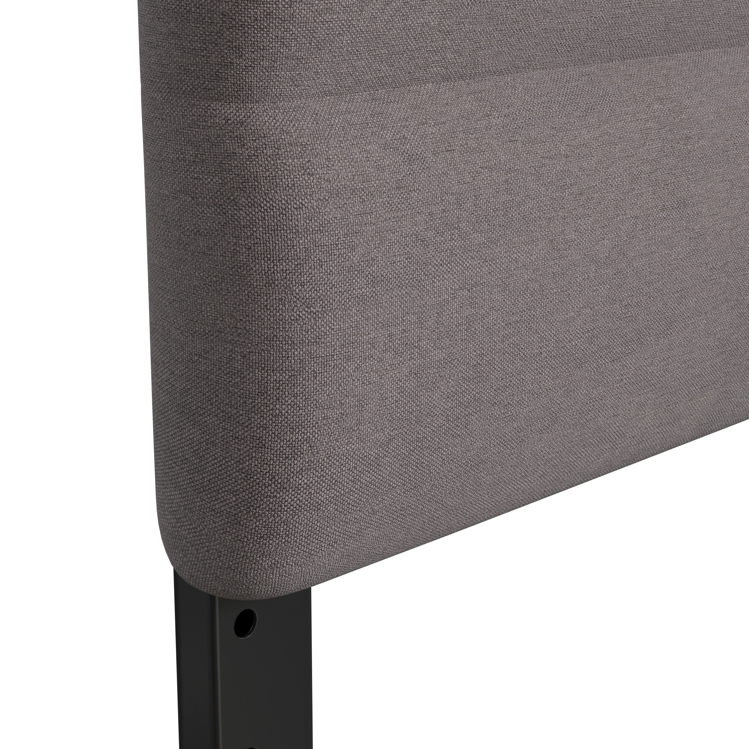 Paxton Full Channel Stitched Fabric Upholstered Headboard, Adjustable Height from 44.5" to 57.25" - Gray