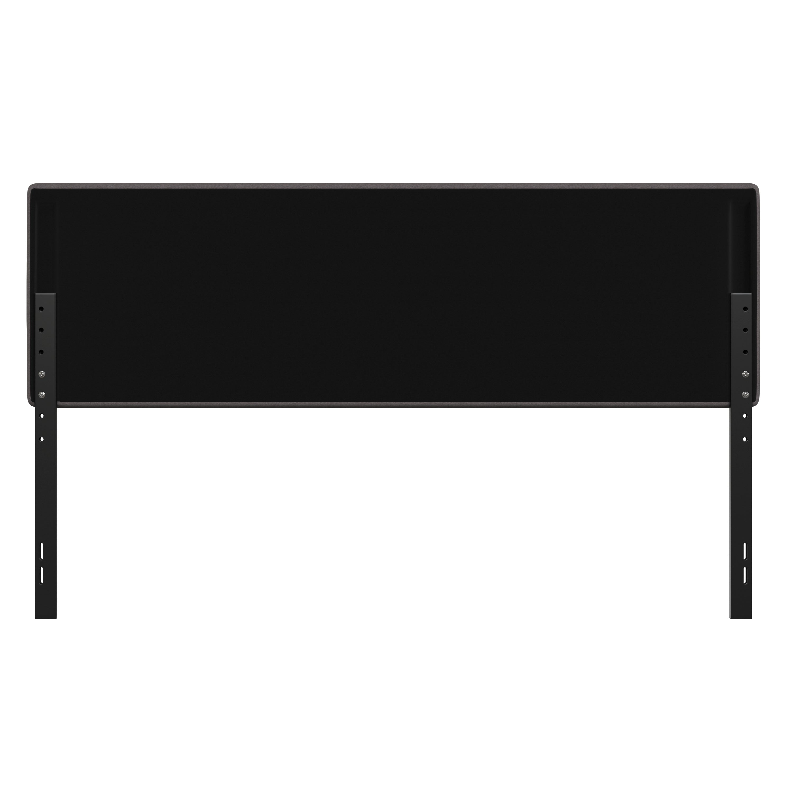 Paxton King Channel Stitched Fabric Upholstered Headboard, Adjustable Height from 44.5" to 57.25" - Gray