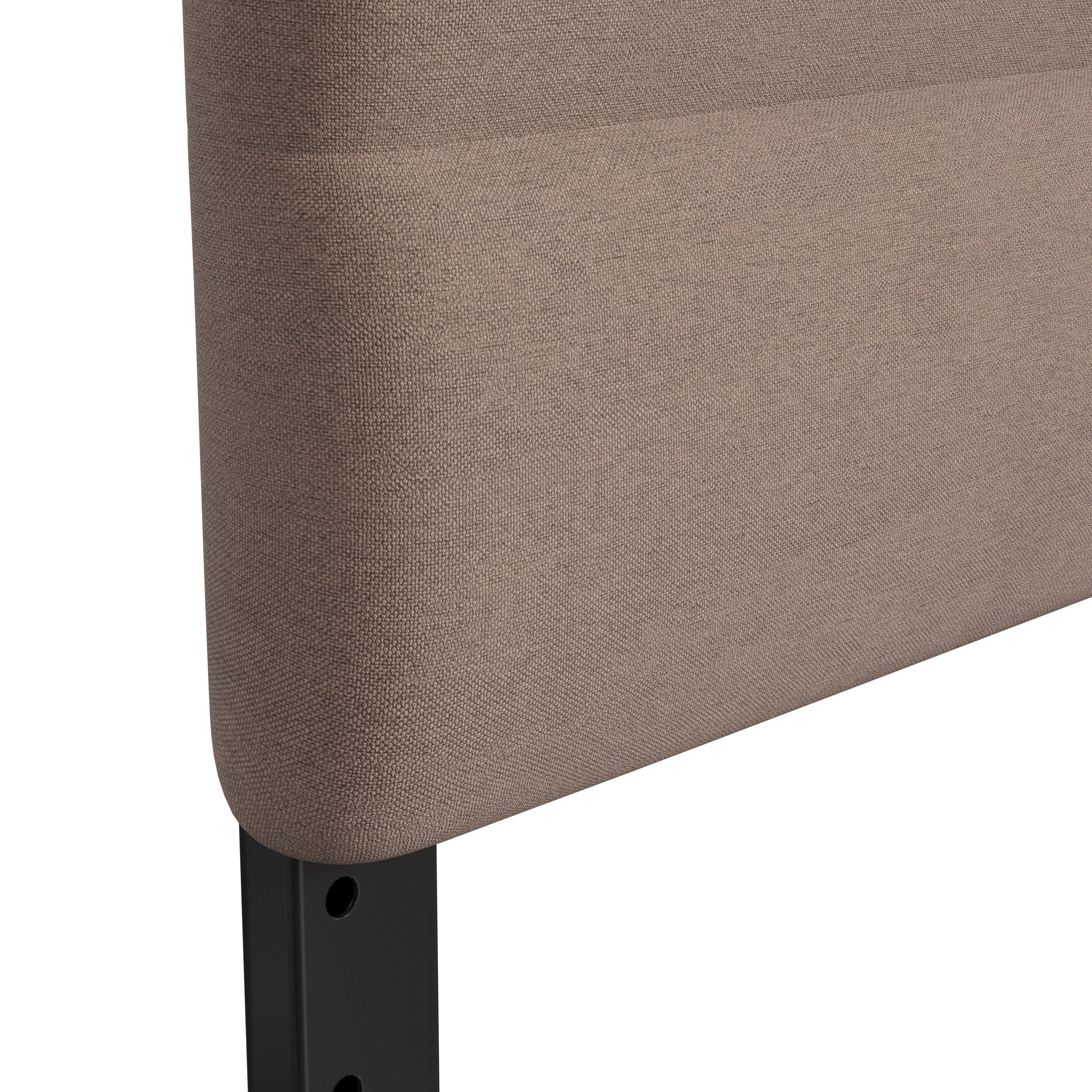 Paxton King Channel Stitched Fabric Upholstered Headboard, Adjustable Height from 44.5" to 57.25" - Taupe