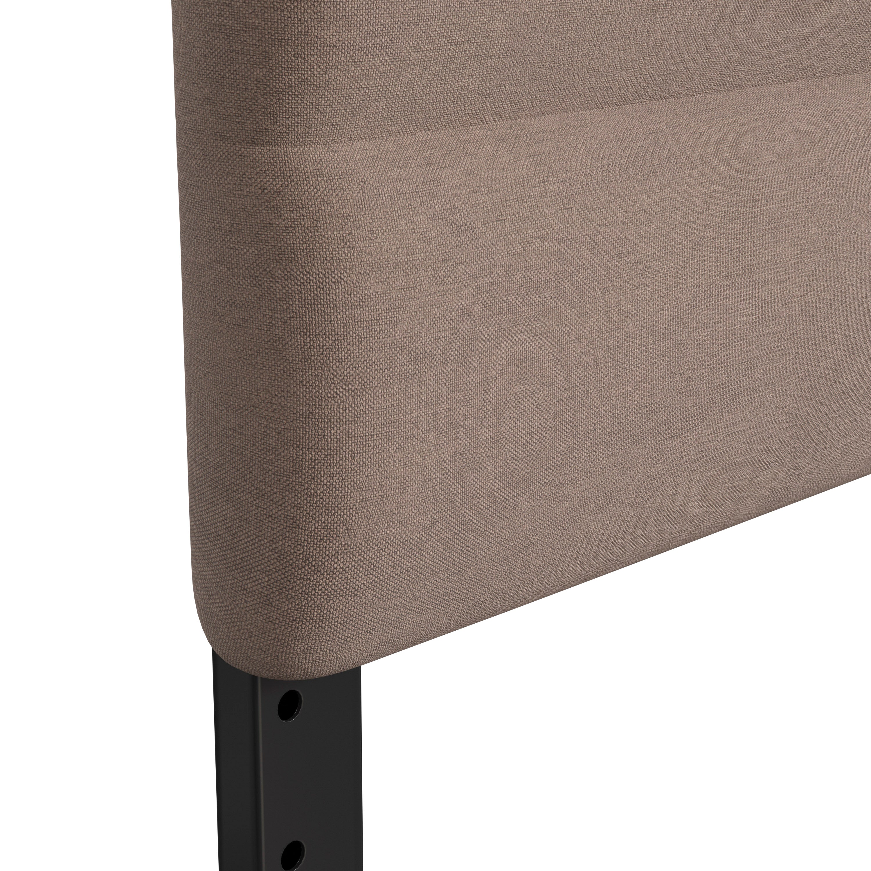 Paxton Queen Channel Stitched Fabric Upholstered Headboard, Adjustable Height from 44.5" to 57.25" - Taupe