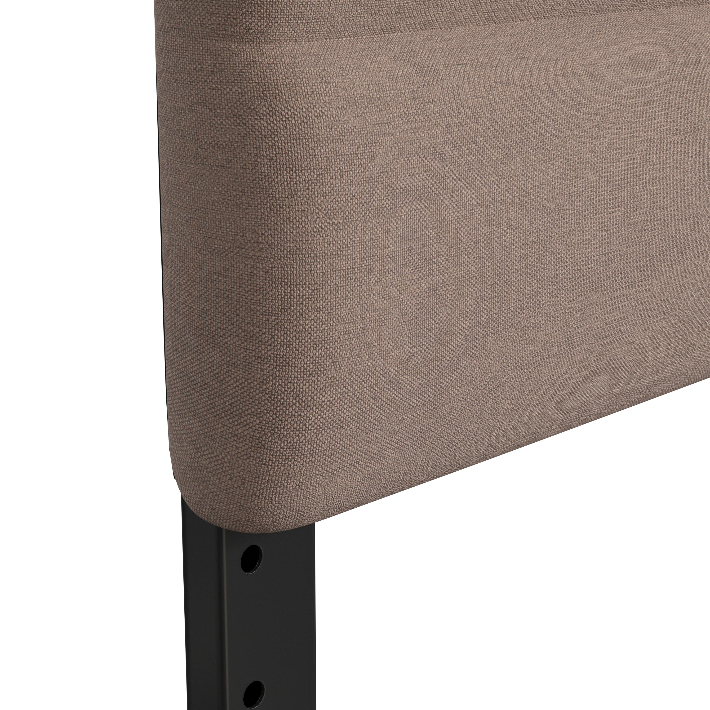 Paxton Twin Channel Stitched Fabric Upholstered Headboard, Adjustable Height from 44.5" to 57.25" - Taupe