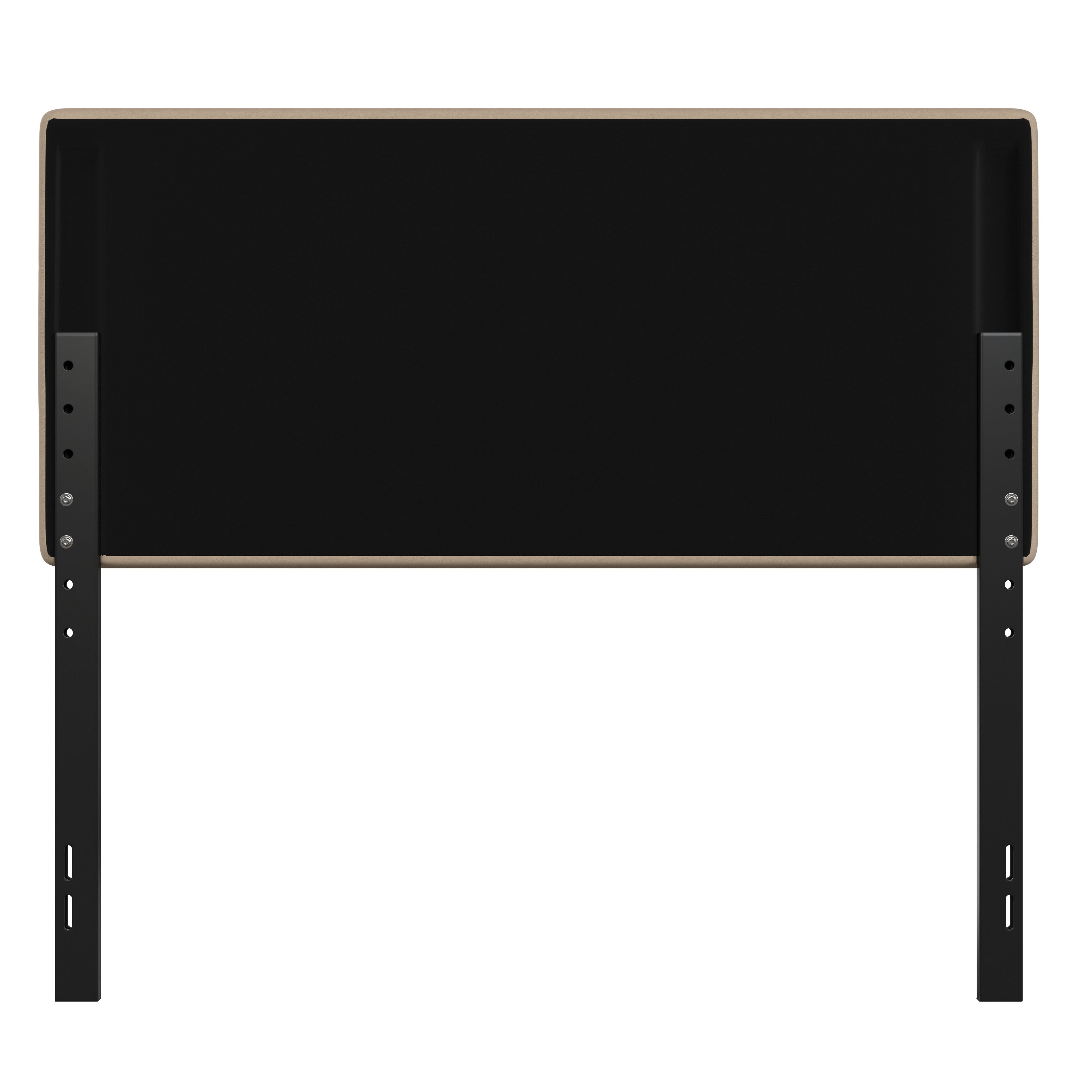Paxton Full Channel Stitched Fabric Upholstered Headboard, Adjustable Height from 44.5" to 57.25" - Cream