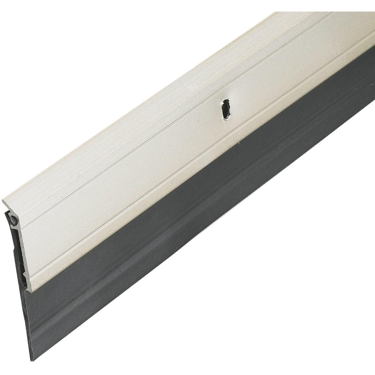2 In. W. x 36 In. L. Satin Nickel Aluminum Door Sweep