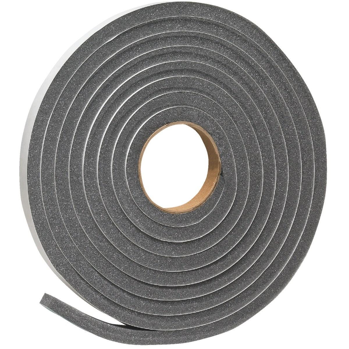 3/4" W x 1/2" T x 17' L Charcoal Foam Weatherstrip Tape