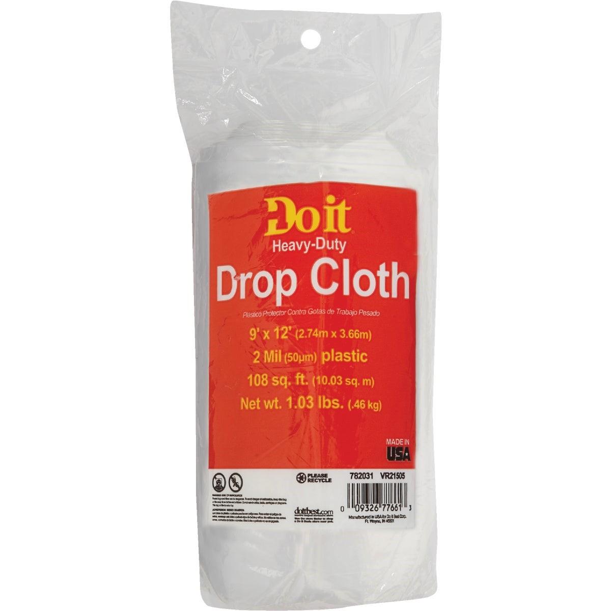 Plastic 9 Ft. x 12 Ft. 2 mil Drop Cloth