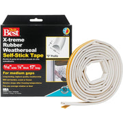 White 17' 5/16" Rubber Weatherstrip