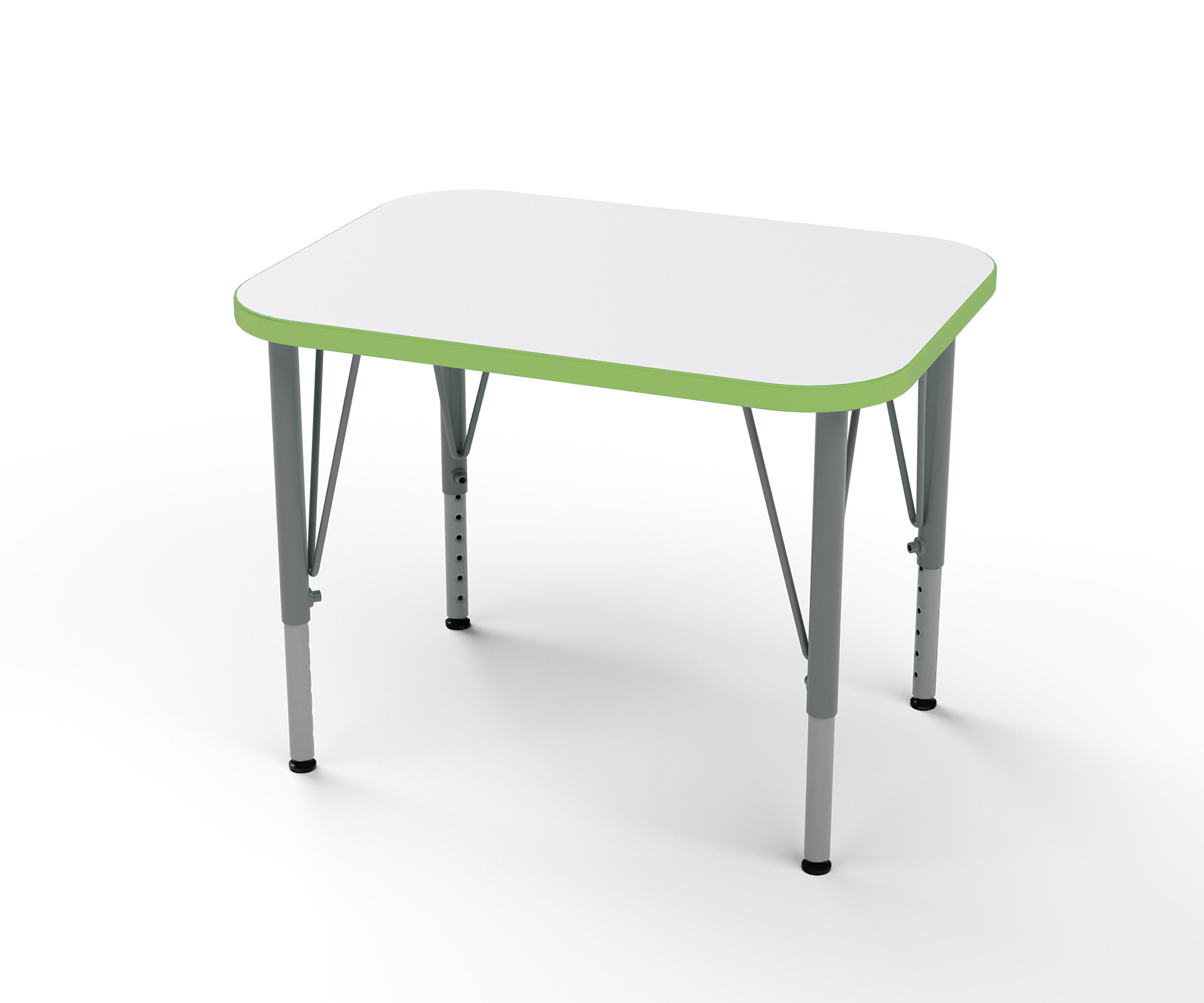 Rectangle Desk, Large, Short, White, Island, 14-23"H x 32"W x 24"D