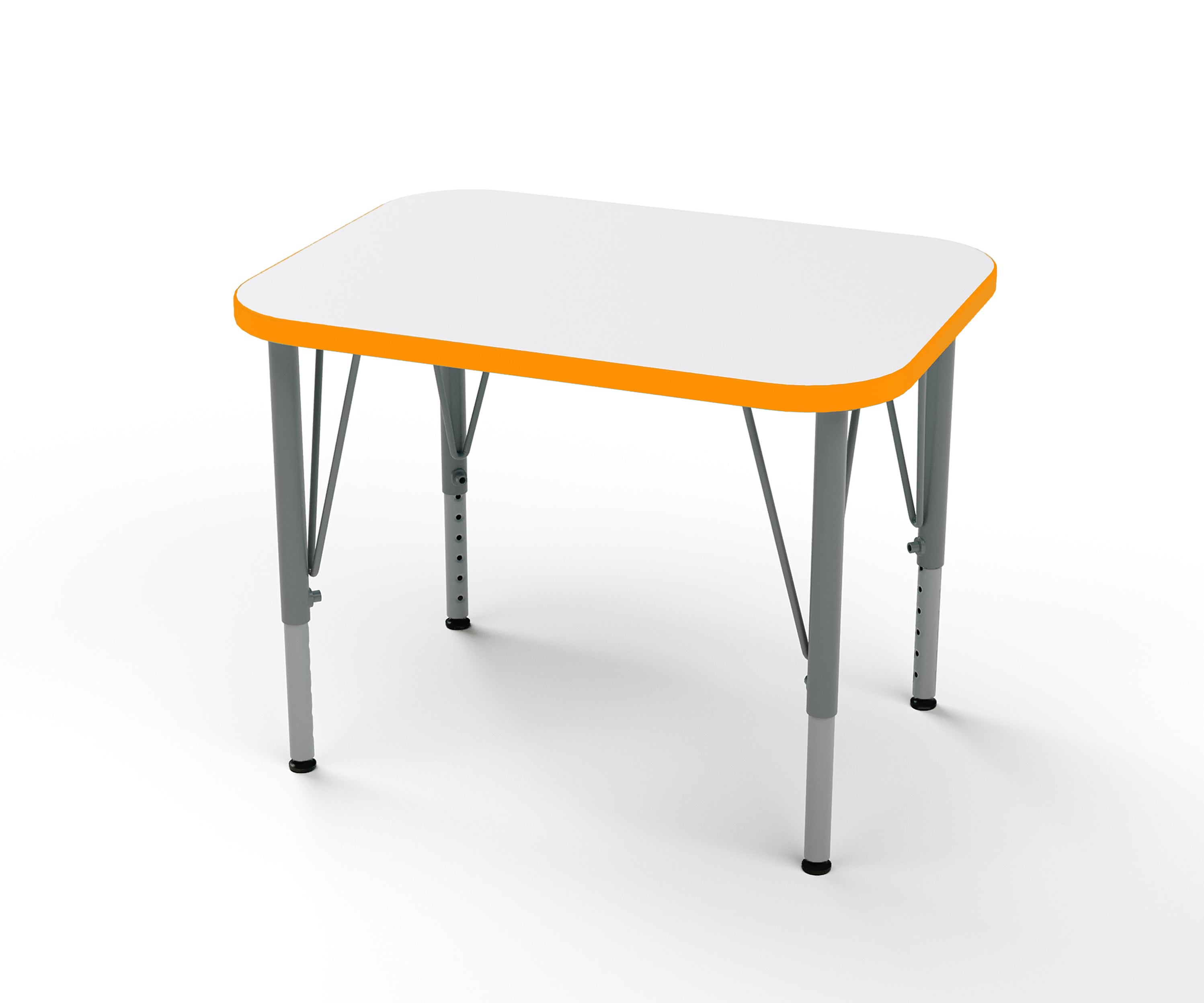 Rectangle Desk, Small, Tall, Write On-Wipe Off, Orange Grove, 21-30"H x 27"W x 20"D