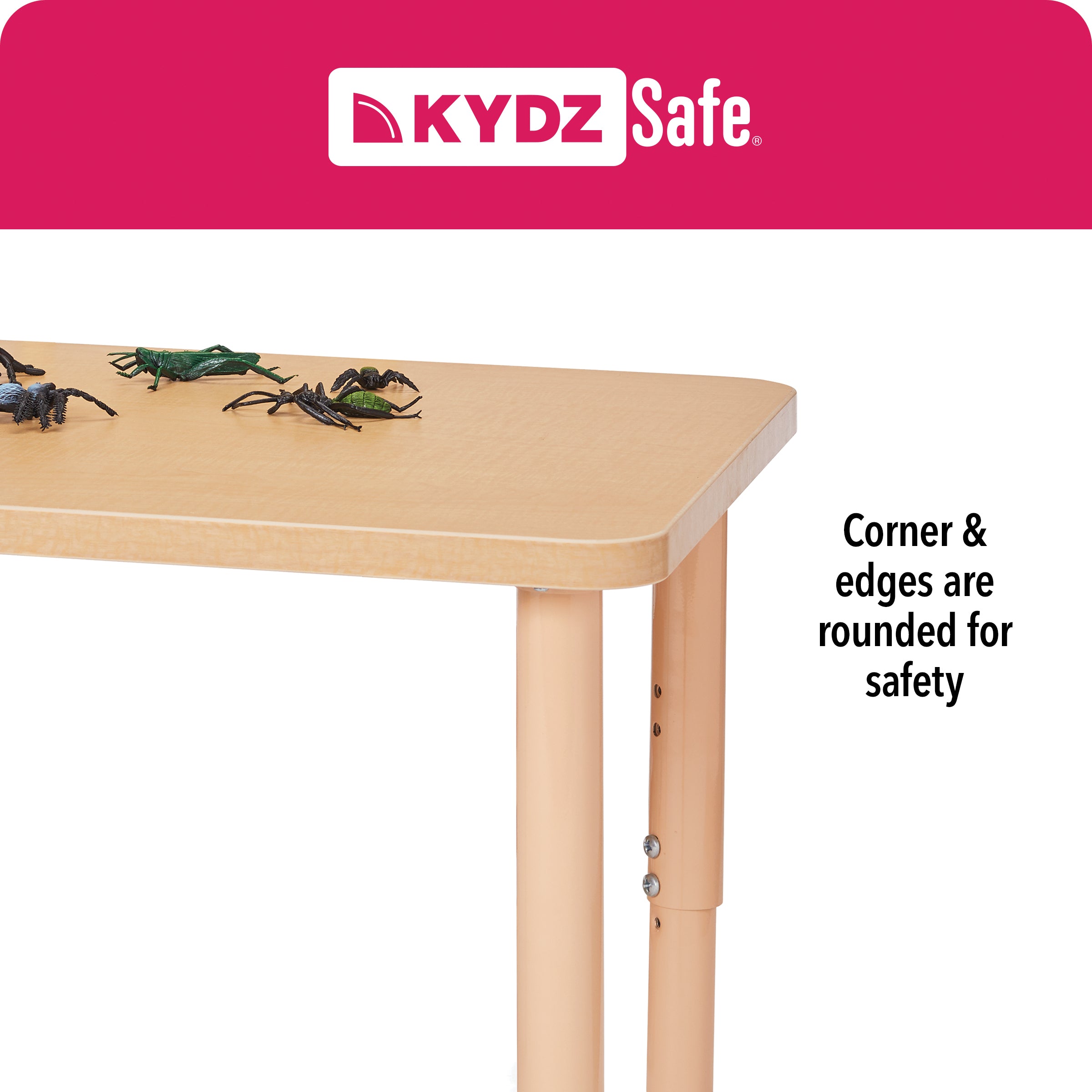 Berries® Rectangle Activity Table - 30" X 60", A-height - Freckled Gray/Orange/Gray