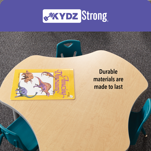 Berries® Rectangle Dry Erase Table - 24" x 48", A-height - Write-n-Wipe/Black/Black