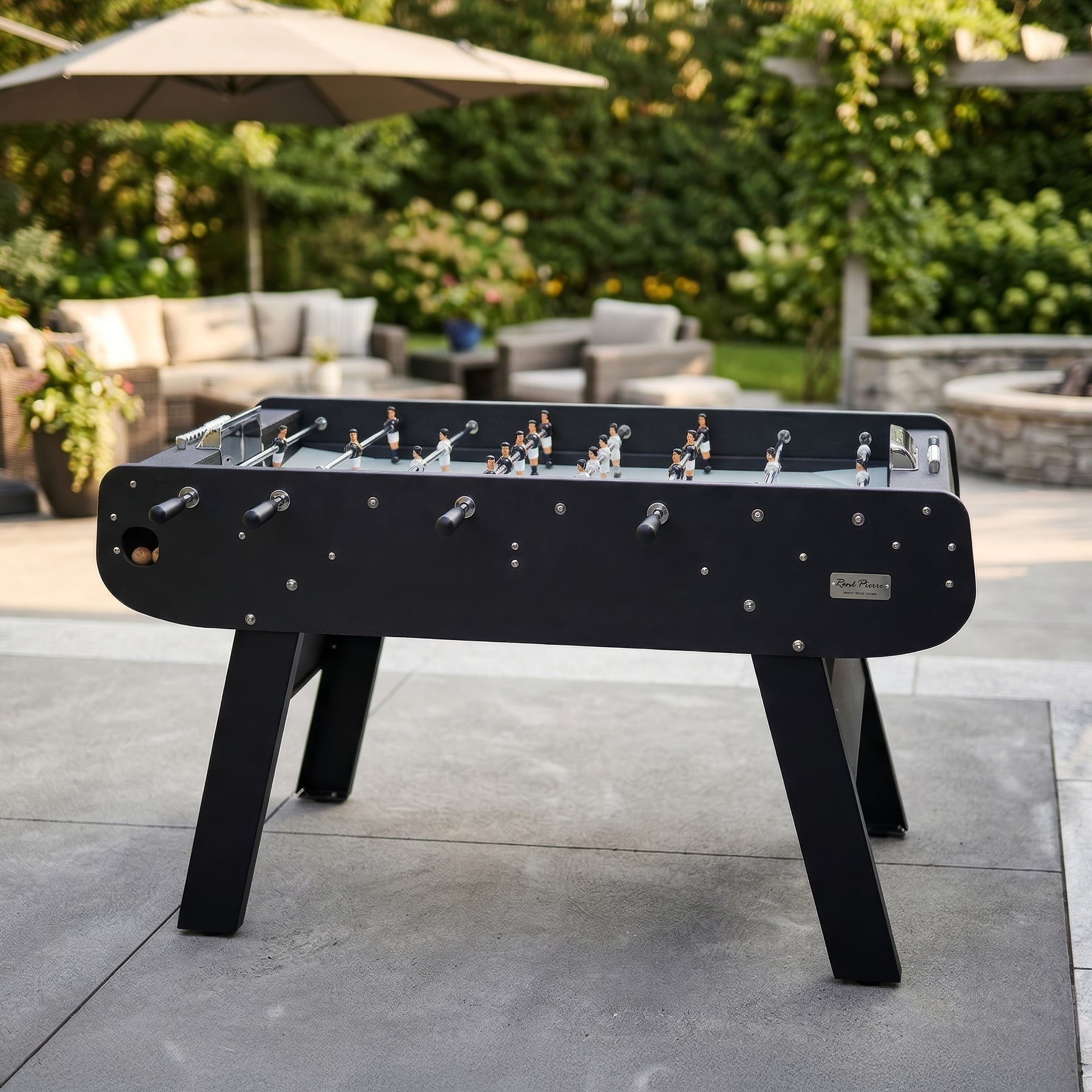 Tahiti Noir Outdoor Four-Player Foosball Table