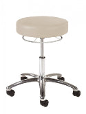 Physician Stool w/ Foot Ring, 360 Degree Release, Saddle Tan