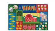 Toddler Farm Counting Rug - 6ft x 9ft - Rectangle - Multi