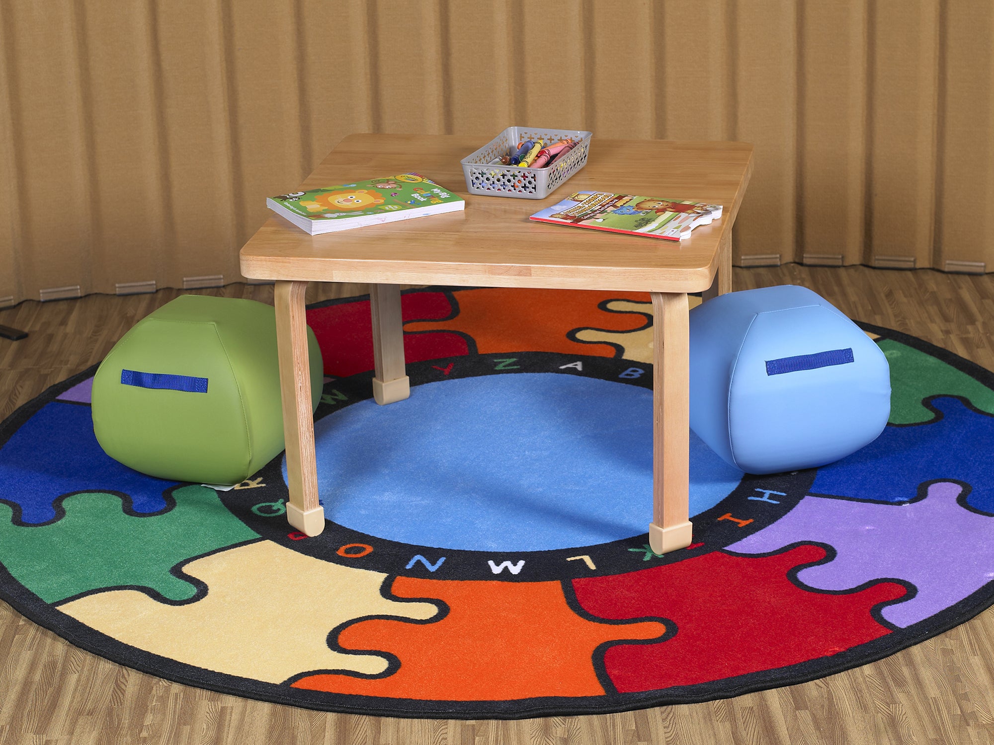 Square NaturalWood Table Top with 20" Legs