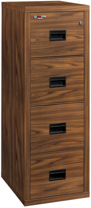 Fire Rated 4 drawer 22" depth letter/legal file cabinet (Light Chestnut)