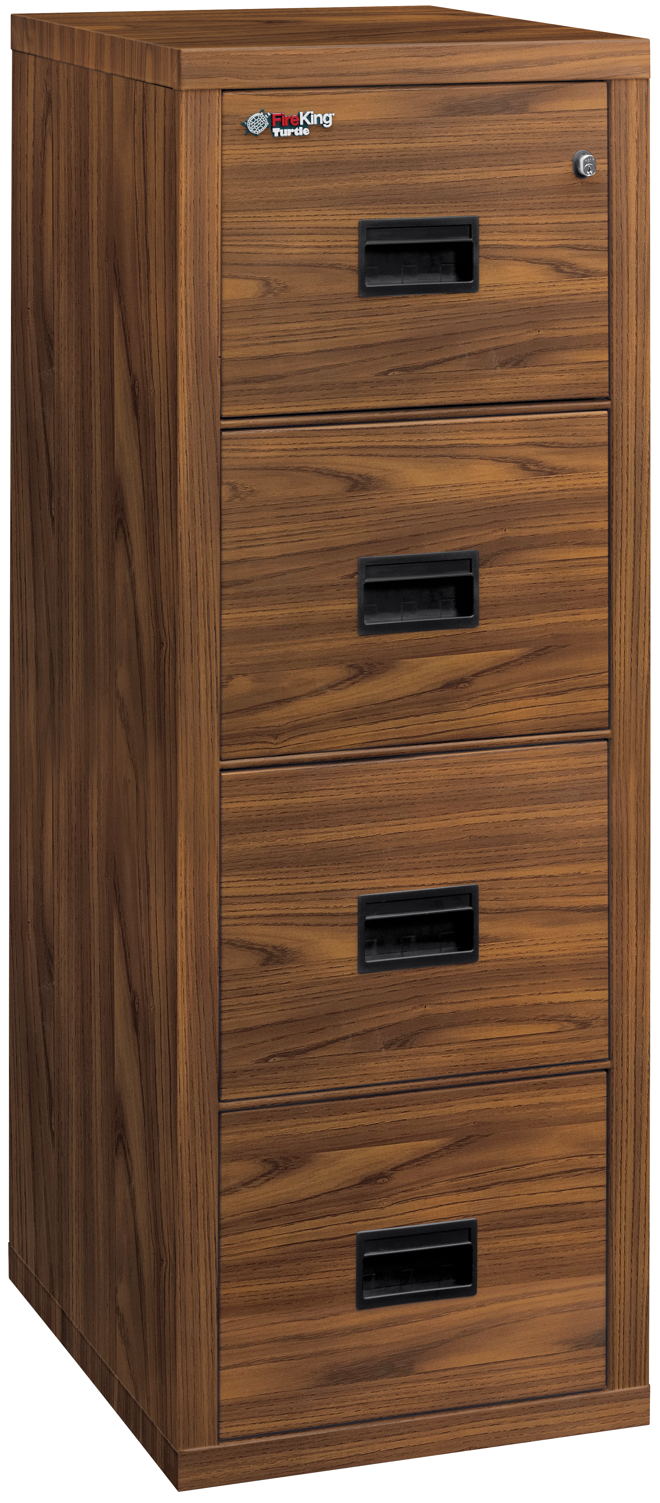 Fire Rated 4 drawer 22" depth letter/legal file cabinet (Light Chestnut)