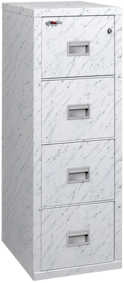 Fire Rated 4 drawer 22" depth letter/legal file cabinet (Calcutta Marble)