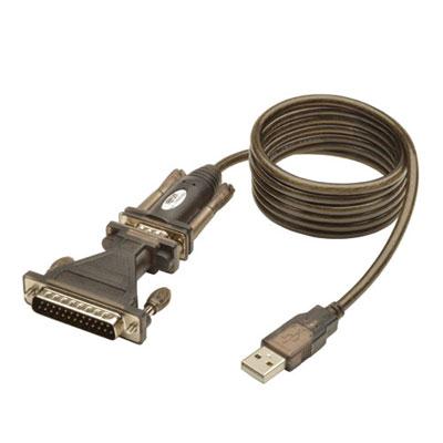 Eaton Tripp Lite Series USB to Serial Adapter Cable (USB-A to DB25 M/M), 5 ft. (1.52 m)