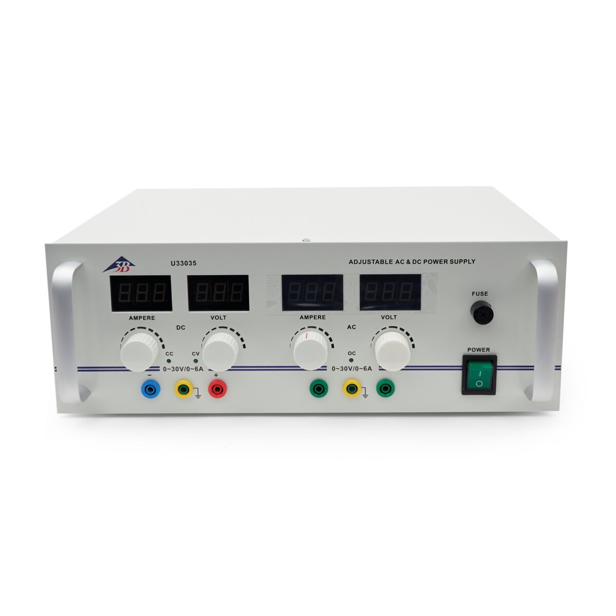 AC/DC Power Supply,
0 – 30 V, 0 – 6 A 
(115 V, 50/60 Hz)