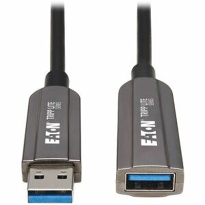 Tripp Lite by Eaton USB 3.2 Gen 1 CL3-Rated Fiber Active Optical Cable (AOC) - Extension/Repeater A M/F Black 30 m (98 ft.)