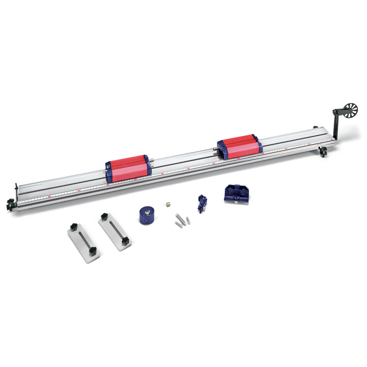 Trolley Track -
basic equipment for motion & collision laws