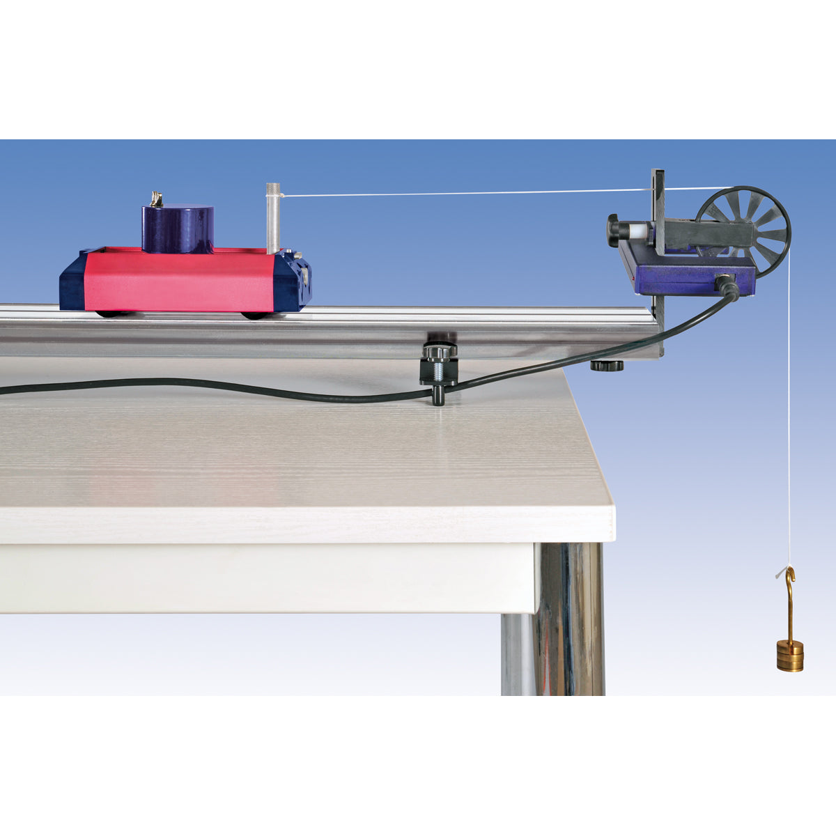 Trolley Track -
basic equipment for motion & collision laws