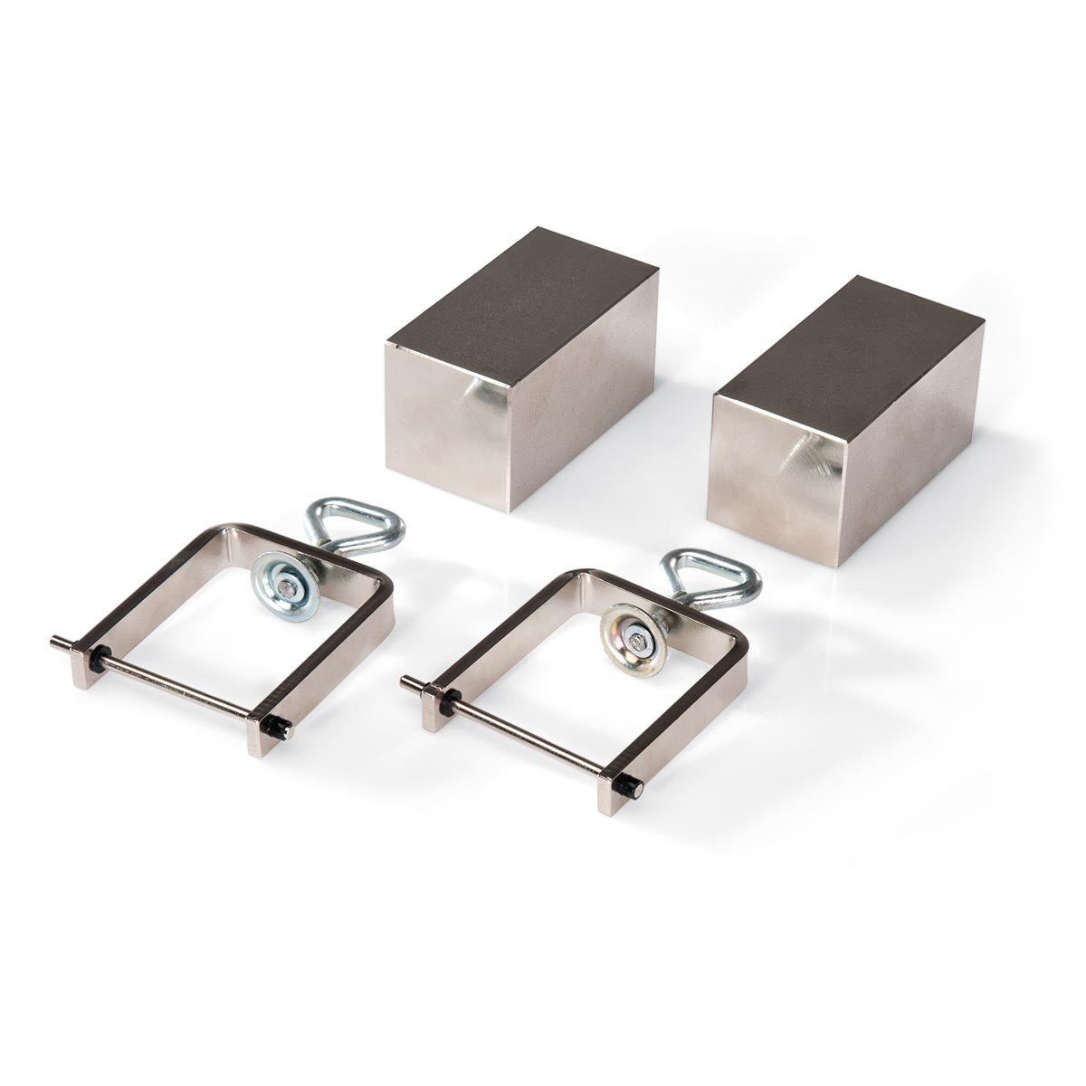 Pair of Pole Shoes and Clamping Brackets D for Hall Effect