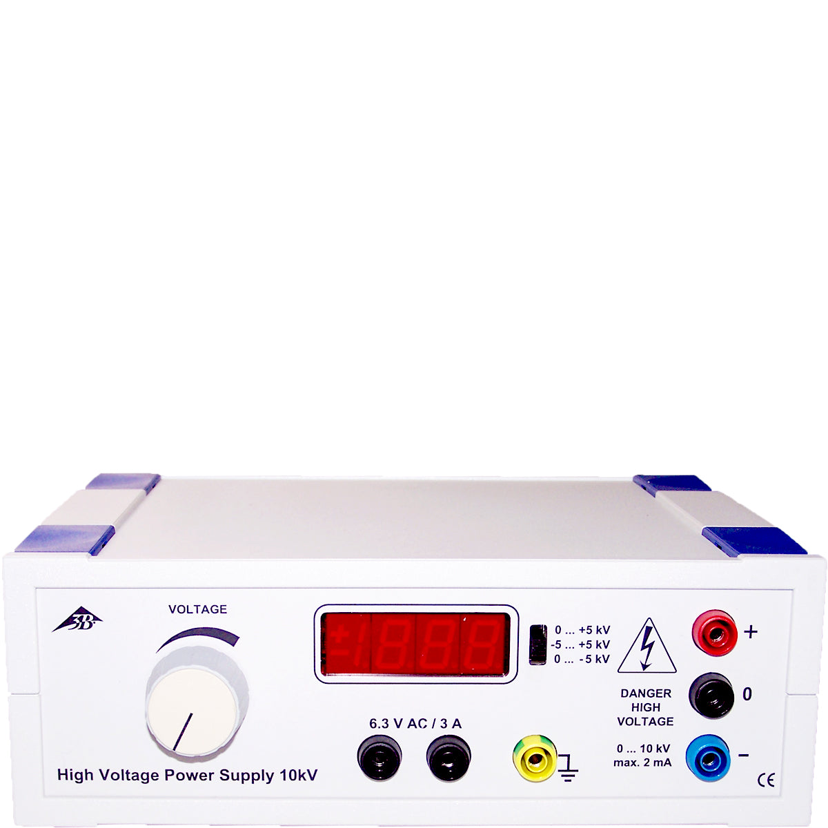 High-Voltage Power Supply,
0 – 10 kV, max. 2 mA 
(115 V, 50/60 Hz)