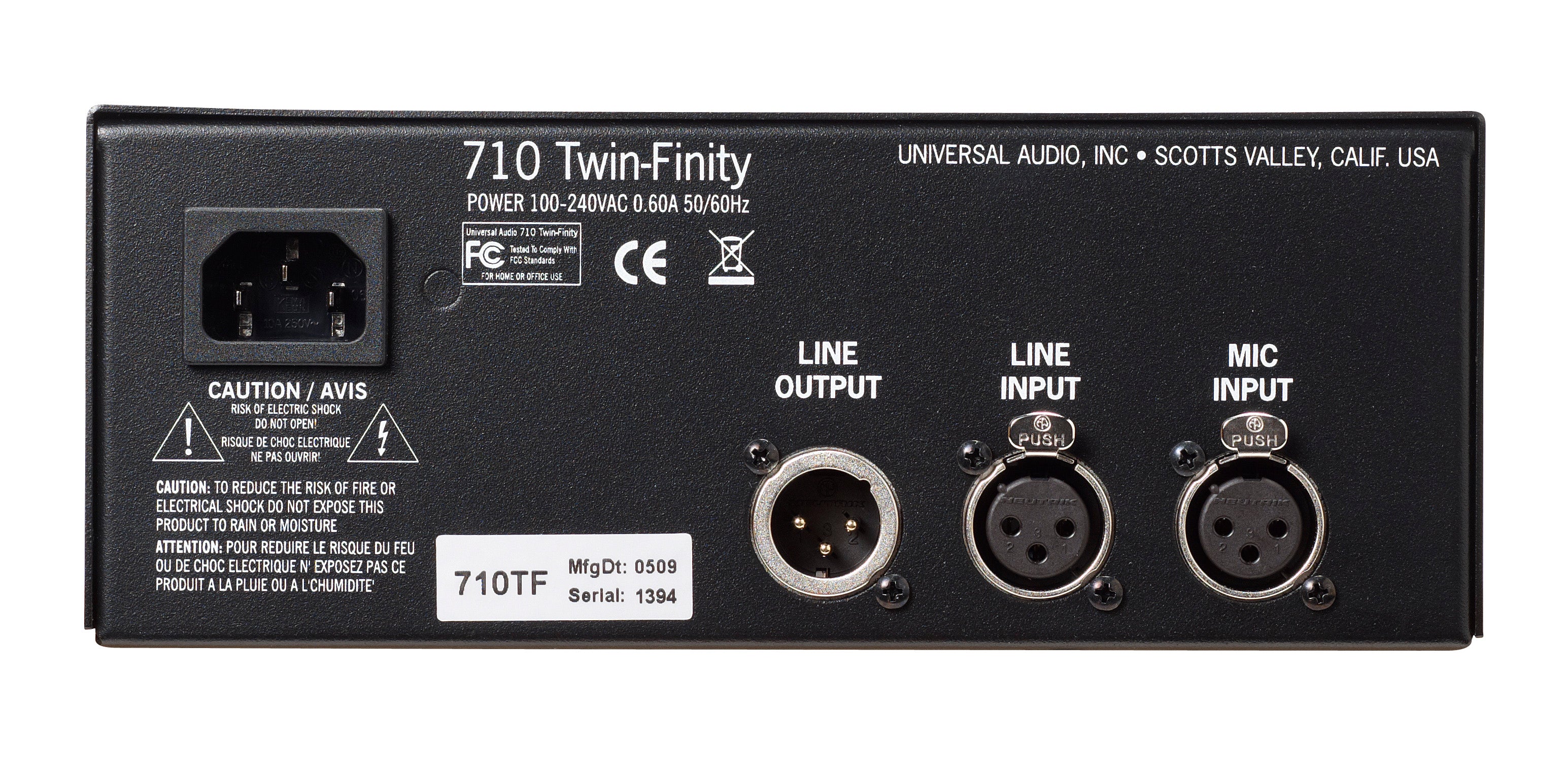 Universal Audio UA-710TF Twin-Finity Mic Preamplifier