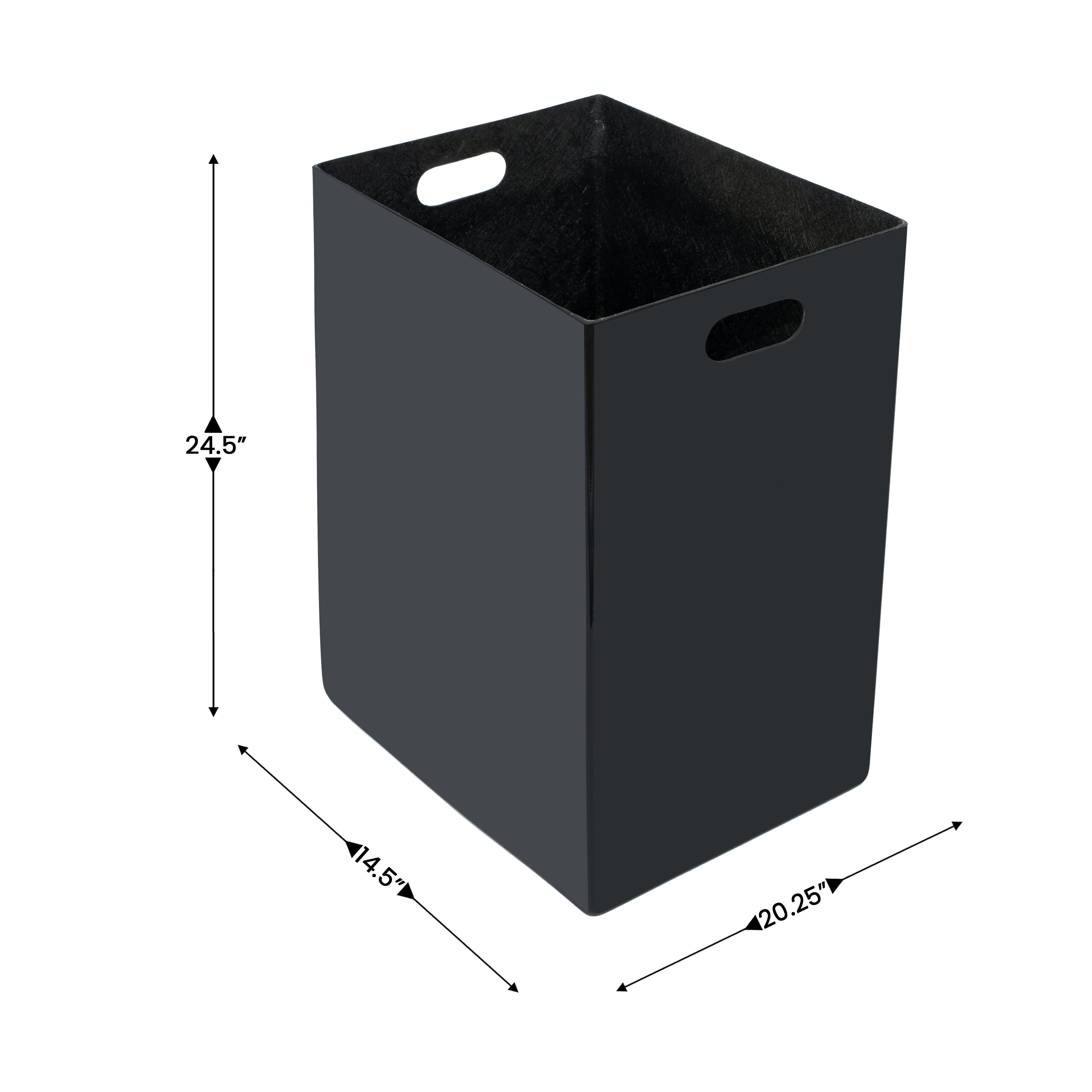 Brooks 31.4 Gallon Indoor-Outdoor Steel Trash Can with Locking Access Door and Removable Inner Fiberglass Bin, Black/Silver