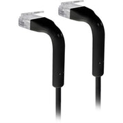 UniFi Patch Cable 2m Black, Both End Bendable to 90 Degree, RJ45 Ethernet Cable, Cat6, Ultra-Thin 3mm Diameter U-Cable-Patch-2M-