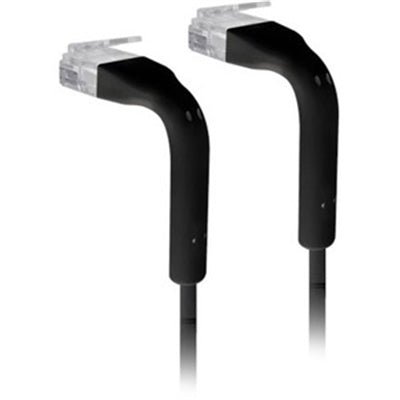 UniFi Patch Cable 50-Pack .22m Black, Both End Bendable to 90 Degree, RJ45 Ethernet Cable, Cat6, Ultra-Thin 3mm Diameter U-Cable-Patch-RJ45 X 50