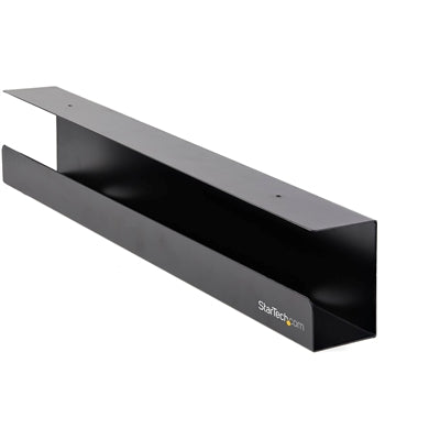 Under Desk Cable Management Tray  Cable Tray Organizer/Manager  Desk/Table Mount  Cord/Power Strip Holder  23-1/2 L X 4-1/2 D  Black