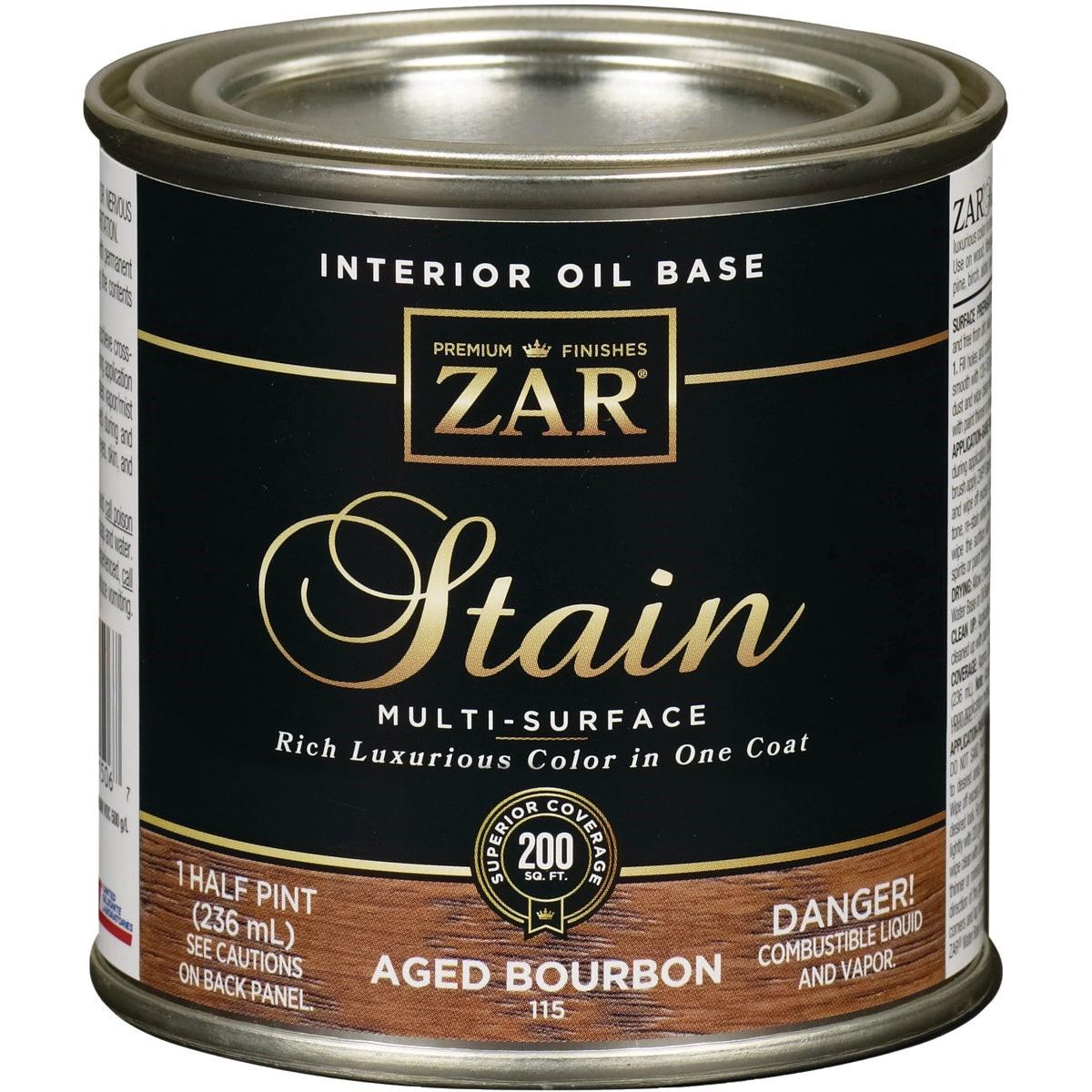 ZAR Oil-Based Wood Stain, Aged Bourbon, 1/2 Pt.