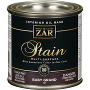 ZAR Oil-Based Wood Stain, Baby Grand, 1/2 Pt.