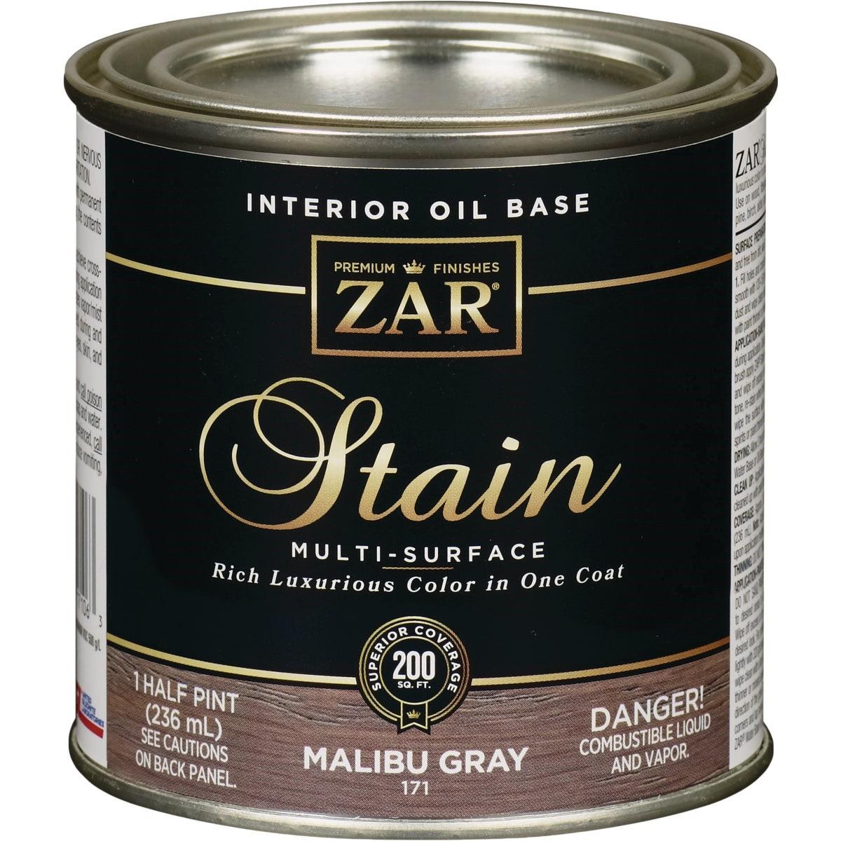 ZAR Oil-Based Wood Stain, Malibu Gray, 1/2 Pt.