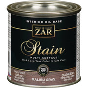 ZAR Oil-Based Wood Stain, Malibu Gray, 1/2 Pt.
