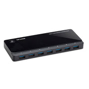 TP-Link Powered USB Hub 3.0 with 7 USB 3.0 Data Ports and 2 Smart Charging USB Ports. Compatible with Windows, Mac, Chrome & Linux OS, with Power on/O