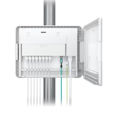 Ubiquiti UISP Box, Outdoor Box for UISP-R & UISP-S, Pole /Wall-Mountablke, IPX6-Rated Water Resistance, Power TransPort Cable Required, Incl 2Yr Warr
