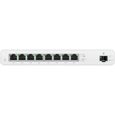 UBIQUITI UISP Router, 8-Port GbE Ports W/ 27V Passive PoE, for MicroPoP Applications, 110W PoE Budget, Fanless